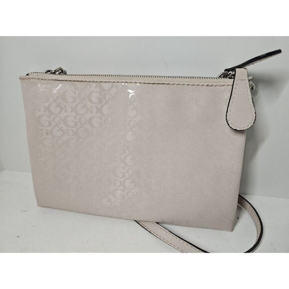 GUESS Kalei Mini Double Zip Crossbody Sling Purse Pink - Picture 3 of 5